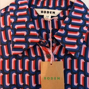 Boden Bold Pattern Dress - Red, Blue, Pink